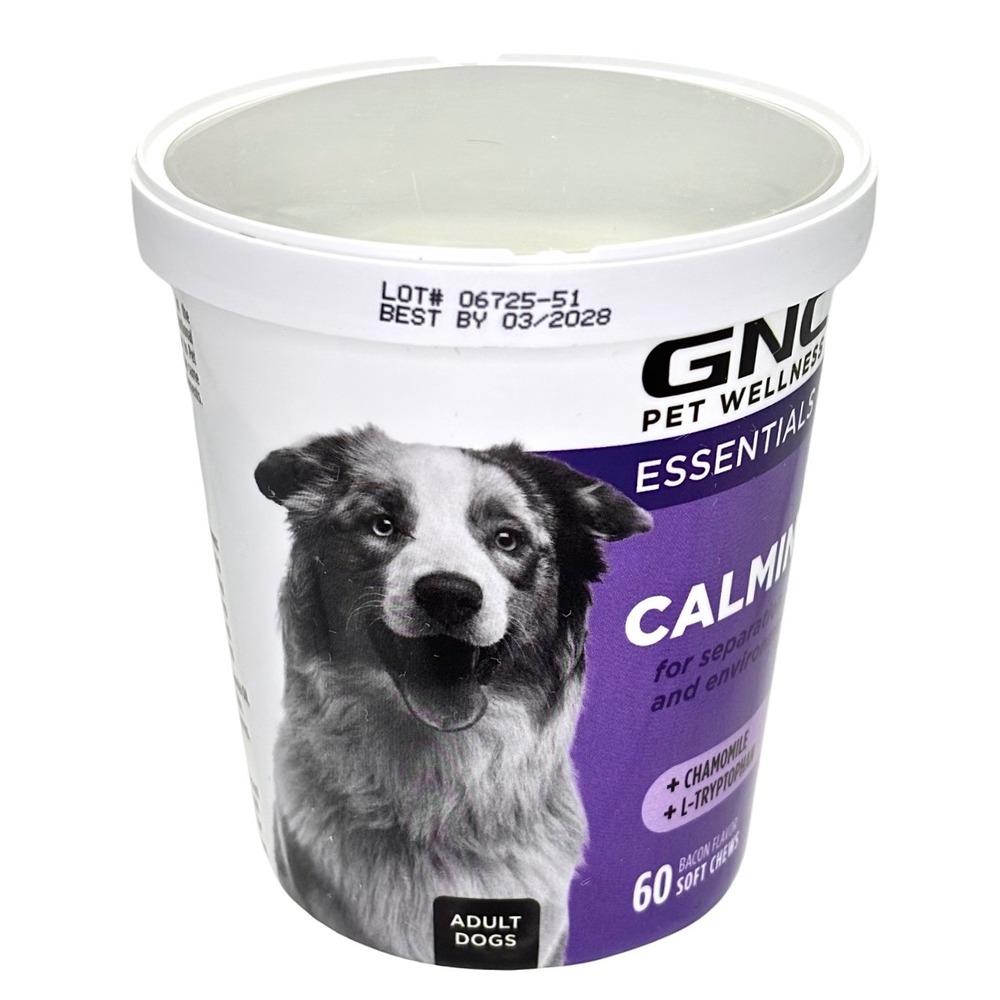 GNC Pet Wellness Essentials‎ Calming Dog Chews Bacon Flavor 60 Count NEW - Picture 3 of 16